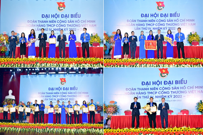 Đoàn Thanh niên VietinBank vinh dự có các tập thể và cá nhân được trao tặng Bằng khen của Thống đốc NHNN, và Cờ Đơn vị Xuất sắc của Đoàn Khối DNTƯ giai đoạn 2017 - 2021