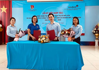 VietinBank Bắc Thanh Hóa và Đoàn Thanh niên thị xã Bỉm Sơn thỏa thuận hợp tác