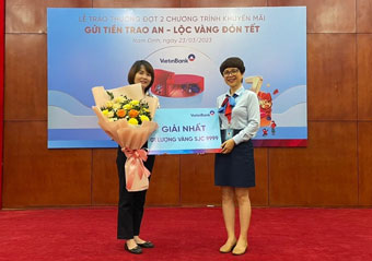 VietinBank Nam Định trao giải thưởng CTKM “Gửi tiền trao An - Lộc vàng đón Tết”