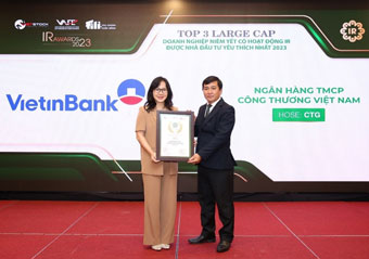 VietinBank xuất sắc đạt Top 3 Doanh nghiệp niêm yết có hoạt động IR được nhà đầu tư yêu thích nhất
